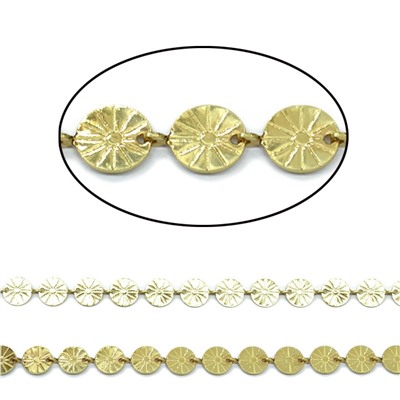 Цепочка для украшений, звено 8*8мм цв.золотистый, 50см.