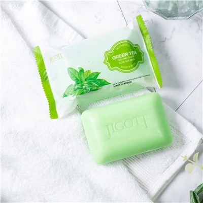 Jigott Мыло-скраб для лица и тела с экстрактом зеленого чая / Green Tea Scrub Soap, 150 г