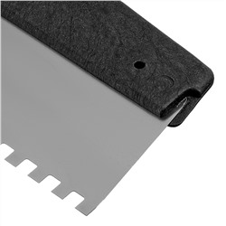 Шпатель из нержавеющей стали, 250 мм, зуб 6 х 6 мм, пластмассовая ручка Сибртех