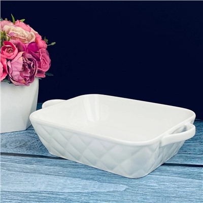 118-075 Прямоугольное блюдо для запекания 24см в под.уп.(х16)Фарфор