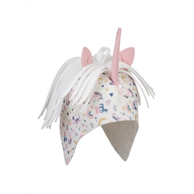 Шапка банная "Единорог", войлок белый