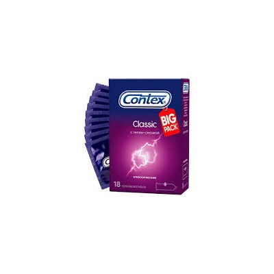 CONTEX Classic  презервативы естественные ощущения  18 шт. (фиолетовые)