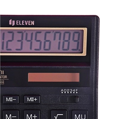 Калькулятор настольный Eleven SDC888TII, 12-разрядный, 159×205×27 мм, двойное питание, чёрный