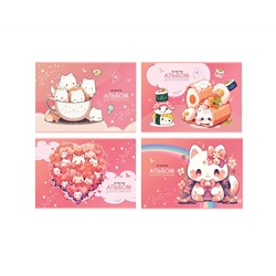 Альбом для рисования 40л., А4, на скрепке BG "Kawaii", металлизация