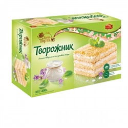 Торт бисквитный творожно-йогуртовый Творожник 400г/Черемушки