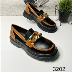 Лоферы 3202 черно кричневые