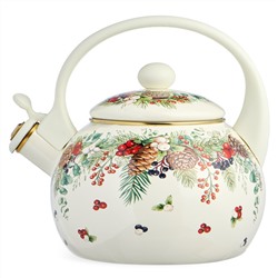 ЧАЙНИК AGNESS ЭМАЛИРОВАННЫЙ СО СВИСТКОМ СЕРИЯ "CELEBRATION", 2,2Л, ИНДУКЦИОННОЕ ДНО