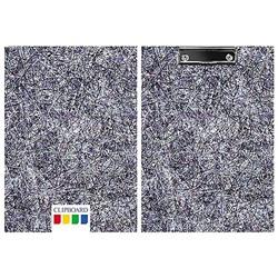 Планшет А5 с метал. зажимом, мат. ламинация -Colored threads-Цветные нити Пп5л_18690 Hatber