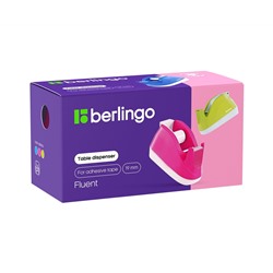 Диспенсер настольный Berlingo "Fluent" для канцелярской клейкой ленты, ассорти