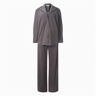 Комплект женский (рубашка, брюки, топ) KAFTAN "Base" р. 48,  графит