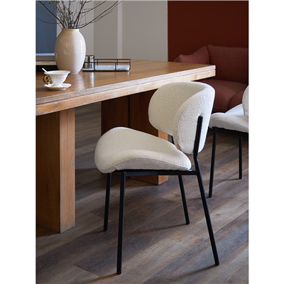 Стул Embrace, букле, молочный