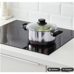 ANNONS Topf mit Deckel, Glas/Edelstahl, 2.8 l