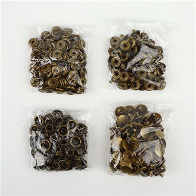 Кнопка установочная, Омега (О-образная), железная, d=15 мм, цвет бронзовый