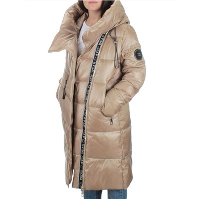 2185 BEIGE Пальто зимнее женское (200 гр. холлофайбера)