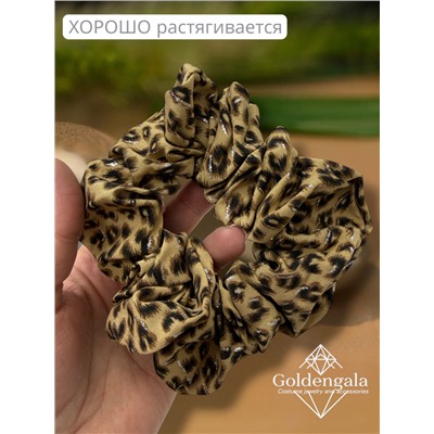 Резинка для волос объемная леопардовая Арт:Р17А/001