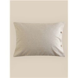 Наволочка SL Home Linen collection, 50×70 см, бежевая, лён 30%, хлопок 70%