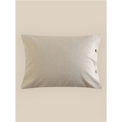 Наволочка SL Home Linen collection, 50×70 см, бежевая, лён 30%, хлопок 70%
