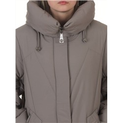 A618 GRAY/BEIGE Пальто зимнее женское (верблюжья шерсть, 120 гр. холлофайбер)