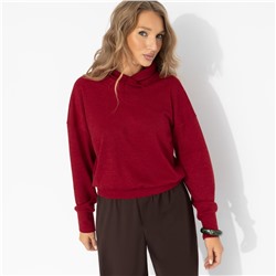 Джемпер с акцентным воротником, Свежий импульс (красный)