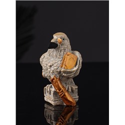 Фигурка гипс «Ворон с книгами», 8 см, серый с бронзой