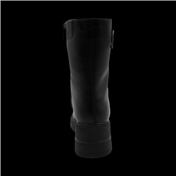 Ботинки из натуральной кожи на меху РМ-084-1 черные