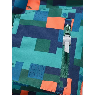 Комбинезон подростковый зимний для мальчика зеленого цвета 9407Z