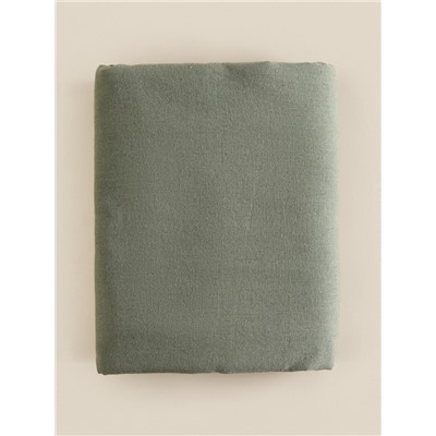 Простыня на резинке SL Home Linen collection 140*200+30 см , цв.зелёный, лён30%/хлопок70%