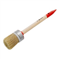 Кисть круглая, Профи №10 (40 мм) натуральная щетина, деревянная ручка MTX