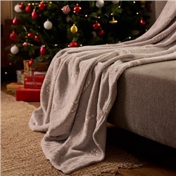 Плед светящийся в темноте "Этель" Candy cane 180*200 см,100% п/э, корал-флис, 220 гр/м2