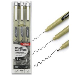 Линеры 3шт DH-16 черные 0.1, 0.5, 1.0мм INTELLIGENT DH-16/110/Китай