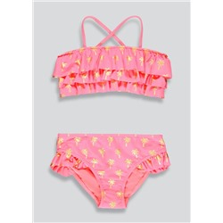 Girls Mini Me Palm Print Bikini (4-13yrs)