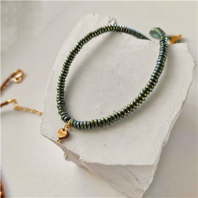 Сет зелёные и коричневые оттенки гематита