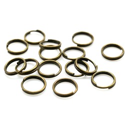Колечко соединительное Ø 7мм цв.латунь, двойное, упаковка.50шт.