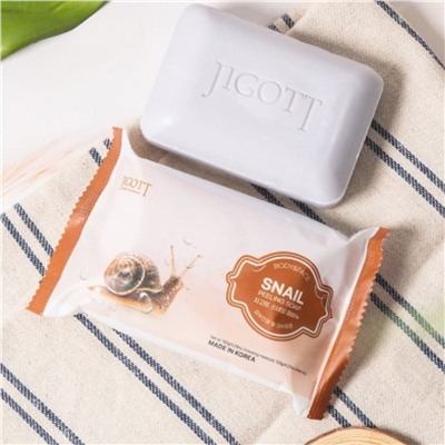 Jigott Мыло-скраб для лица и тела с экстрактом улитки / Snail Scrub Soap, 150 г
