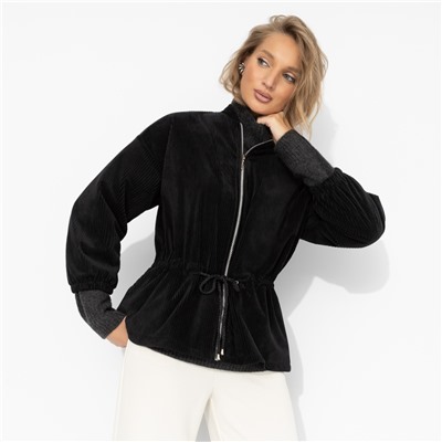 Бомбер мягкий на кулиске, Хочу-надо-беру (чёрный)