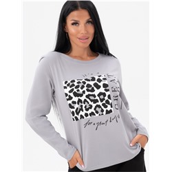 Лонгслив "Лео" женский серый