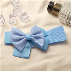 Повязка для волос «Выбражулька», 16×3 см, голубая