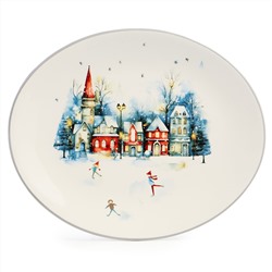 БЛЮДО ОВАЛЬНОЕ AGNESS "С НОВЫМ ГОДОМ!" 31,5*25,5*3 СМ