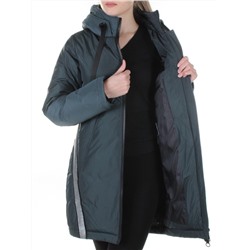 227-1 GRAY/GREEN Пальто женское зимнее Snow Grace