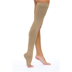 Ч1-К Чулок компрессионный до бедра с открытым мыском "Центр Компресс" (1 класс, 18-21 мм рт. ст.) р.1 (кремовый)