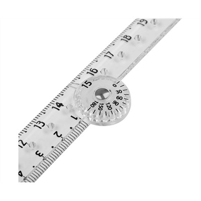 Линейка раскладная 15-30см СТАММ, пластиковая, прозрачная, европодвес