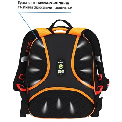 Рюкзак Berlingo Kids "Racing sport" 36*27*12см, 1 отделение, 2 кармана, эргономичная спинка, LED кант