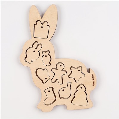 Роспись по дереву «‎Новый год у зайки»‎‎, набор для творчества