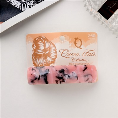 Заколка - автомат для волос «Сильва», мраморный принт, 9 см, МИКС