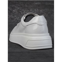 05-PDD215-2 WHITE Кроссовки женские (натуральная кожа)