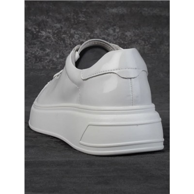 05-PDD215-2 WHITE Кроссовки женские (натуральная кожа)