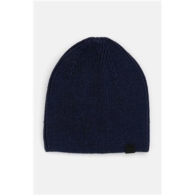 Czapka męska beanie prążkowana  kolor granatowy