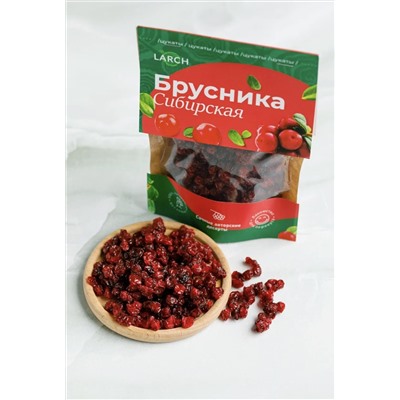 Цукаты Брусника сибирская  / дой пак / 50 г / LARCH