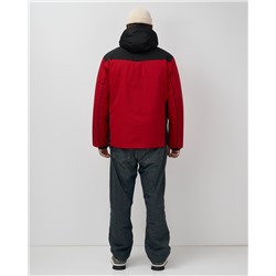 Горнолыжная куртка мужская зимняя красного цвета 7611Kr