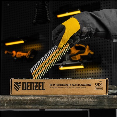 Гвозди для пнев. нейлера (оцинк.) длина - 50 мм, диам. - 2,9 мм, 2000 шт. Denzel
